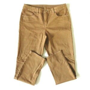 Chico's So Slimming Girlfriend Ankle Jeans Brown Pants Stretchy Women's Size 0/4